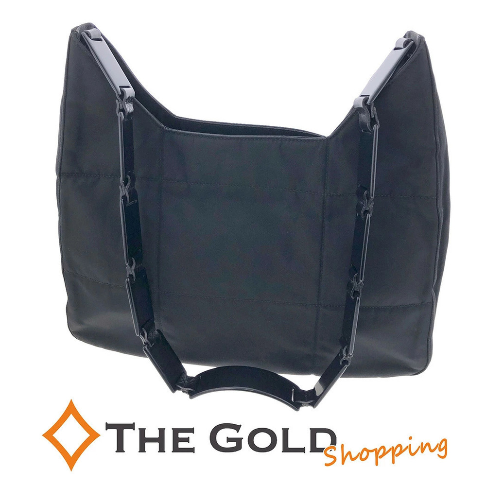 Prada Vela Hobo Shoulder Bag Black